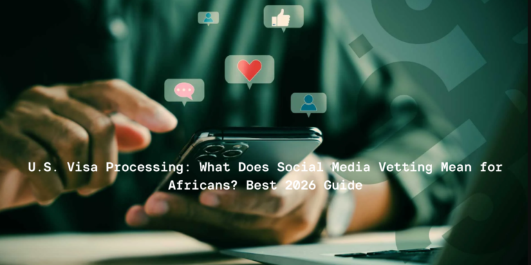 U.S. Visa Processing: What Does Social Media Vetting Mean for Africans? Best 2026 Guide Social media vetting is becoming an essential part of the U.S. visa application process. As of 2026, applicants seeking student, work, and exchange visas must disclose their social media presence. But what does social media vetting mean for you, and how can you ensure you're prepared for this new layer of scrutiny? In this article, we'll break down what social media vetting entails, who it affects, the steps you need to take, and how you can avoid common mistakes that may jeopardize your application. Whether you're applying for an F-1 visa or H-1B, understanding this process is crucial to making sure your online presence aligns with your visa application. Understanding Social Media Vetting in the Visa Process Social media vetting refers to the U.S. government’s review of publicly visible online content as part of the visa adjudication process. In 2026, F, M, J, H-1B, and H-4 visa applicants will be asked to disclose their social media profiles. This review is designed to help consular officers verify your identity, detect fraud, ensure security, and check the consistency of the information in your application. Key Goals of Social Media Vetting: Identity Verification: Officers check your social media to ensure the information provided in your application matches your public online persona. Fraud Detection: By examining your social media, officers can spot signs of misrepresentation, fake identities, or fraud. Security Checks: This vetting helps identify links to extremist groups or content that may pose a security threat. Consistency Review: The goal is to check if your online presence aligns with the details you provide in your visa application and interview. Who is Impacted by Social Media Vetting in 2026? In 2026, social media disclosure applies to all non-immigrant visa applicants, particularly F-1, M-1, J-1, and H-1B visa applicants. If you're applying under one of these categories, you will likely be asked to list the social media platforms you've used in the past five years, along with your associated usernames. This vetting process is not unique to students and extends to other visa categories as well, including those applying for work or exchange programs. The review is part of a larger vetting procedure that includes document verification, financial checks, and interviews. What You Must Disclose: Social Media Platforms and Usernames As part of your visa application, you will be asked to disclose the social media platforms and usernames you've used within the last five years. This information will be cross-checked by consular officers to ensure consistency with your visa application. What to Include: The social media platforms you’ve used (e.g., Facebook, Twitter, Instagram). Your usernames or handles for those platforms during the past five years. What Not to Include: Passwords: You are not required to provide passwords. Private Messages: Only publicly visible content will be reviewed. Deleted Content: Any content deleted from your account is not considered. Inactive Accounts: If you haven’t used an account in years but it existed during the lookback period, you must list it. How the Social Media Vetting Process Works After you've submitted your social media information, consular officers will review publicly visible content. Here’s what they’re looking for: Identity Alignment: Does your profile match the details in your visa application, such as name, education, and employment? Consistency: Are the details on your social media profiles consistent with your application information, such as travel dates and life events? Red Flags: Officers look for suspicious activity such as links to extremist groups, threats, or unlawful behavior. The review is typically limited to publicly visible content, meaning officers will not access private messages or posts hidden behind privacy settings. Only information that is publicly available will be considered. Tips for Preparing for Social Media Vetting To make sure you’re fully prepared for social media vetting, follow these simple steps: Audit Your Public Footprint: Search for your name and usernames online to see what publicly appears. If something doesn’t match your application details, correct it where possible. Update Your Social Media Profiles: Make sure your education, employment, and location details are up to date and accurate across all public profiles. Don’t Hide Information: If you’ve used social media platforms in the past, disclose them. Transparency is key. Omitting accounts could raise red flags. Review Your Privacy Settings: Set your accounts to public before your interview to avoid last-minute changes that could raise suspicion. Remove Inconsistent or Outdated Accounts: If you have duplicate, inactive, or abandoned accounts, consider cleaning them up to avoid confusion during the review process. What NOT to Do During Your Social Media Audit Don’t Omit Accounts: If you used a platform within the required timeframe, disclose it—even if the account is inactive. Don’t Change Details: Avoid suddenly altering your profiles to match your visa application. Making drastic changes can raise suspicions. Don’t Delete Content: Deleting posts or accounts at the last minute can be seen as an attempt to hide something, which could harm your application. Don’t Misrepresent Yourself: Be honest about your social media presence. Any attempt to mislead the consular officer can have serious consequences. The Key Takeaway: Be Consistent and Transparent Social media vetting for U.S. visas in 2026 is about consistency, transparency, and ensuring that your online presence reflects the information you provide on your application. By following the steps outlined above, you can confidently navigate this process without unnecessary stress. Whether you’re applying for a student visa, an exchange visa, or a work visa, social media vetting is just one part of the broader vetting process. By staying truthful and prepared, you can avoid unnecessary delays or complications. Frequently Asked Questions Q: What if I’ve never used social media? A: If you haven’t used social media in the past five years, you can simply state that on your application. Q: What if my social media handles have changed? A: You must disclose any previous handles used during the five-year period, even if you no longer use them. Q: Can my visa be denied because of a post? A: Social media vetting is just one part of the application process. Visa decisions are based on a variety of factors, including your overall application, interview, and financial documentation. What Does Social Media Vetting Mean