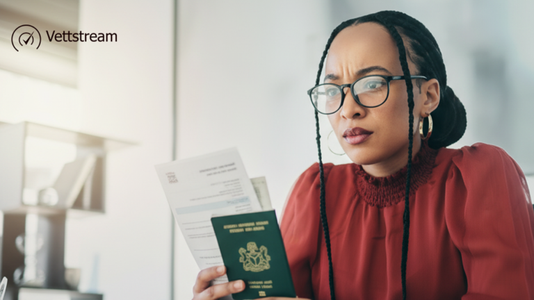 A woman holding her international passport and wondering how she can overcome 214(b) visa rejection